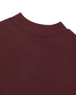 Close-up of the back mock neckline on the MotionFlow Romper in Wine Red