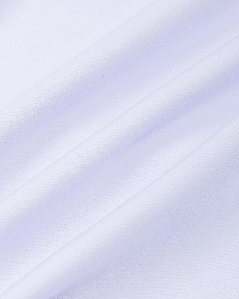 Close-up of the smooth stretch performance fabric used on the MotionFlow Yoga Romper in Purple