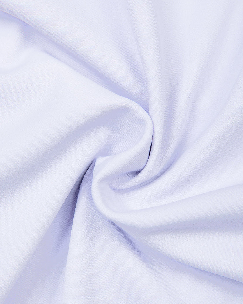 Detailed view of the premium nylon-elastane fabric and stitching on the MotionFlow Yoga Romper in Purple