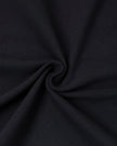 Detailed view of knit texture and fabric construction on Nova Tie-Back Tee in black