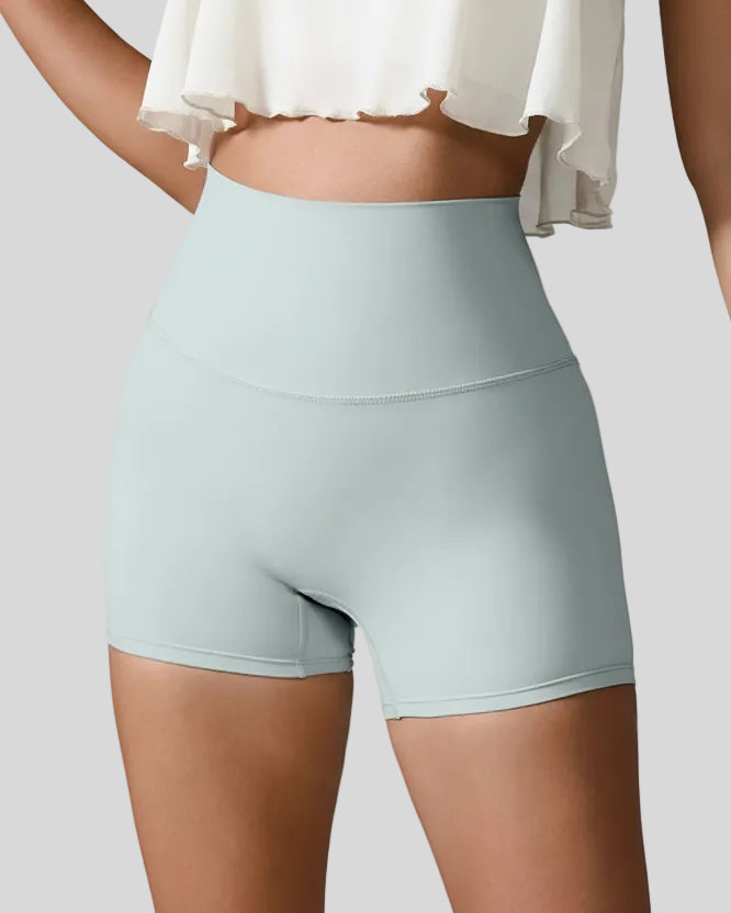 Light green seamless high-waist studio short with smooth sculpting fit