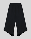 Athlesi QuietForm Wide Leg Pants in Black, back view showing the wide waistband and relaxed wide-leg silhouette