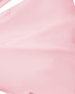 Closeup of smooth nylon-spandex stretch fabric on Sculpt Halter Sports Bra in pink