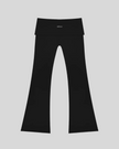 Sculpt Yoga Pants in black with flared-leg silhouette back view