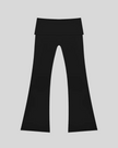 Sculpt Yoga Pants in black with high-rise fold-over waistband front view