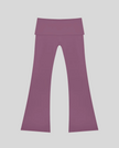 Sculpt Yoga Pants in plum purple with high-rise fold-over waistband front view