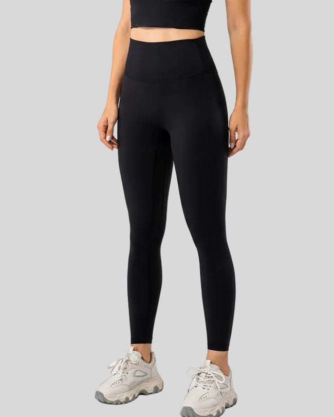 Front Side view of SculptLine High-Waist Legging in Black showing smooth fit