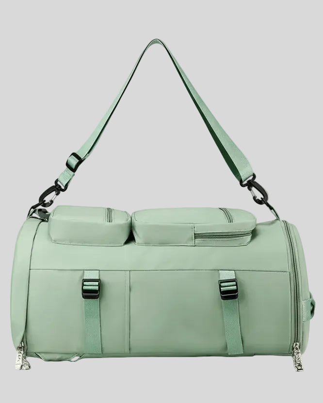 ShiftForm Carry Pack shown in horizontal carry position with adjustable strap