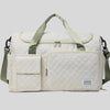 SoftForm Carry Bag in white with quilted texture and structured design