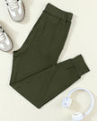 Back flat lay of Athlesi StreetFlow Drawstring Jogger Pant in army green