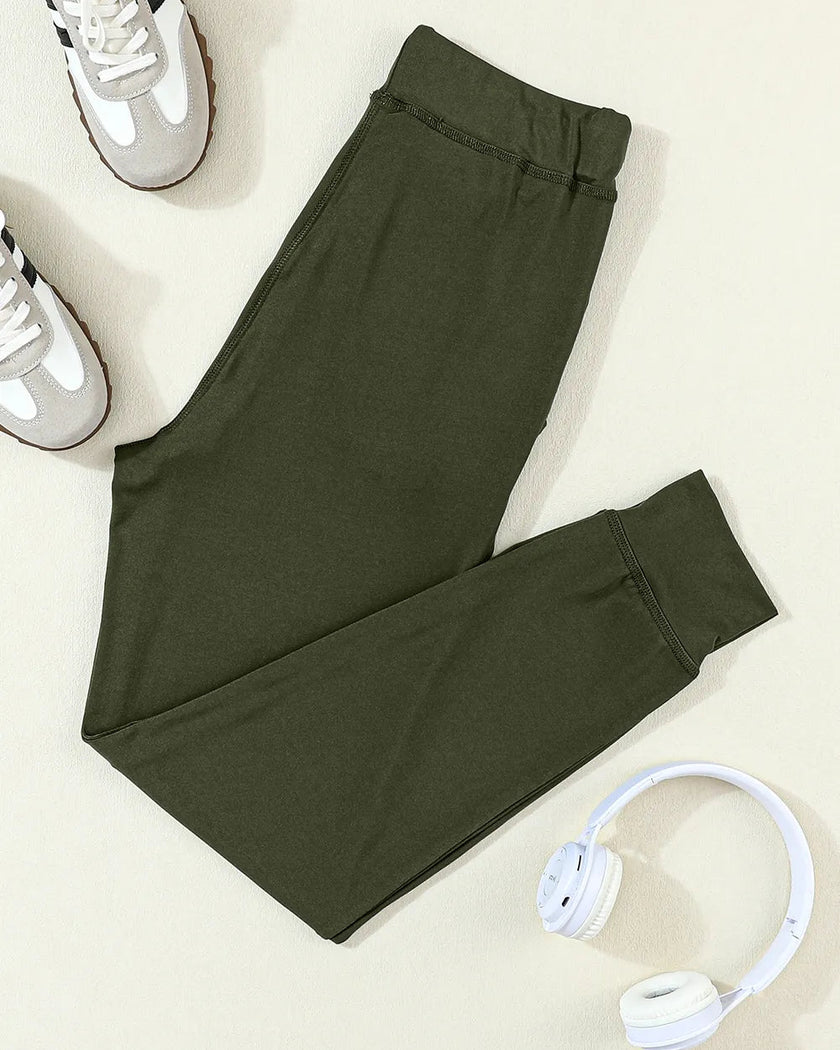 Back flat lay of Athlesi StreetFlow Drawstring Jogger Pant in army green