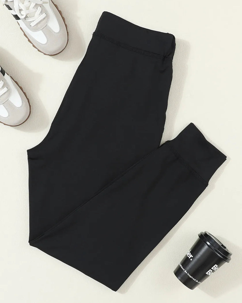 Back flat lay of Athlesi StreetFlow Drawstring Jogger Pant in black