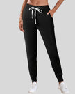 Front view of Athlesi StreetFlow Drawstring Jogger Pant in black