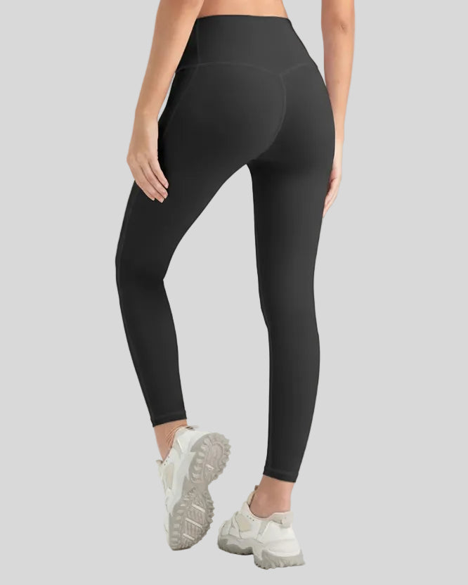 Back view of Athlesi StrideSculpt Slim Legging in black