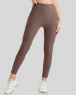 Angle view of Athlesi StrideSculpt Slim Legging in mocha