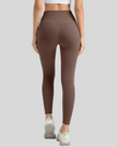 Back view of Athlesi StrideSculpt Slim legging in mocha