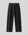 Back view of StudioEase Straight-Leg Sweatpants in Black showing straight-leg silhouette