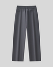Back view of StudioEase Straight-Leg Sweatpants in Charcoal Gray showing straight-leg silhouette