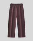 Back view of StudioEase Straight-Leg Sweatpants in Dark Reddish Purple showing straight-leg silhouette