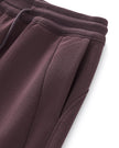 Closeup of functional side pocket on StudioEase Straight-Leg Sweatpants in Dark Reddish Purple
