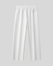 Back view of StudioEase Straight-Leg Sweatpants in Flower Gray showing straight-leg silhouette