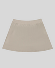 Back view flatlay of the Athlesi TrackLine A-Line Skirt in light coffee