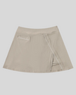 Athlesi TrackLine A-Line Skirt in light coffee shown in flatlay front view
