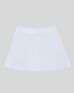 Back view flatlay of the Athlesi TrackLine A-Line Skirt in white