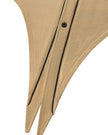 TrackLine Baseball Jersey in Coffee styled with the front tied for a cropped casual look