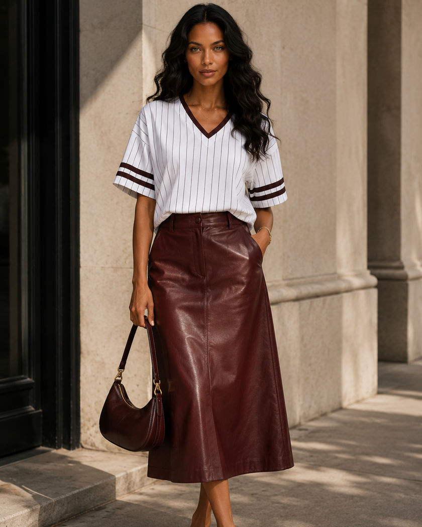 TrackLine Baseball Striped Tee