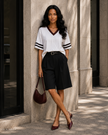 TrackLine Baseball Striped Tee
