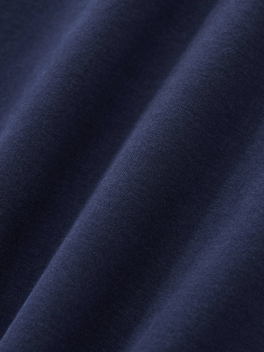 Cotton blend fabric detail of TrackLine Club Jacket in Royal Blue