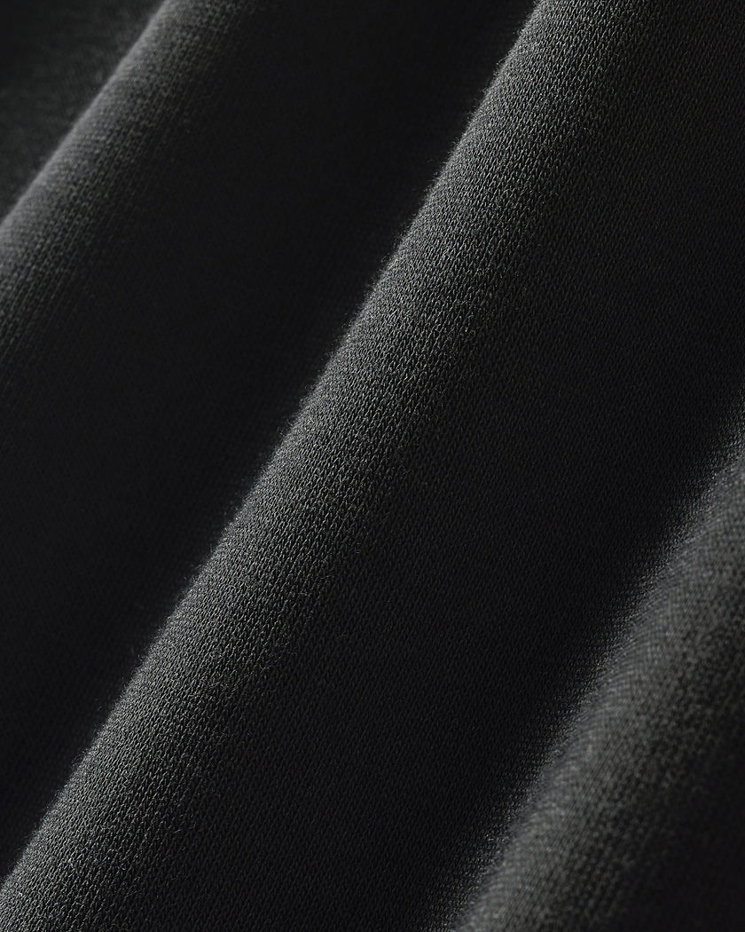 Cotton blend fabric detail of TrackLine Club Pants in Black