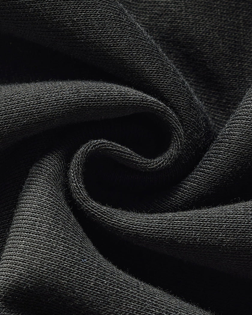 Textured fabric detail of TrackLine Club Pants in Black