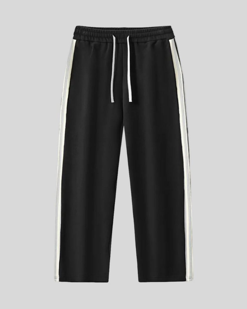 TrackLine Club Pants in Black front view