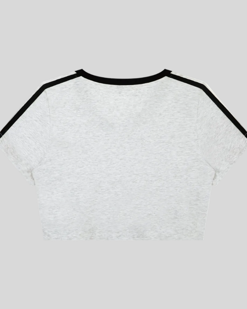 TrackLine Club Tee in Flower Gray back view