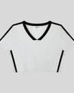 TrackLine Club Tee in Flower Gray front view