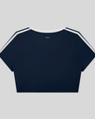 TrackLine Club Tee in Navy Blue back view