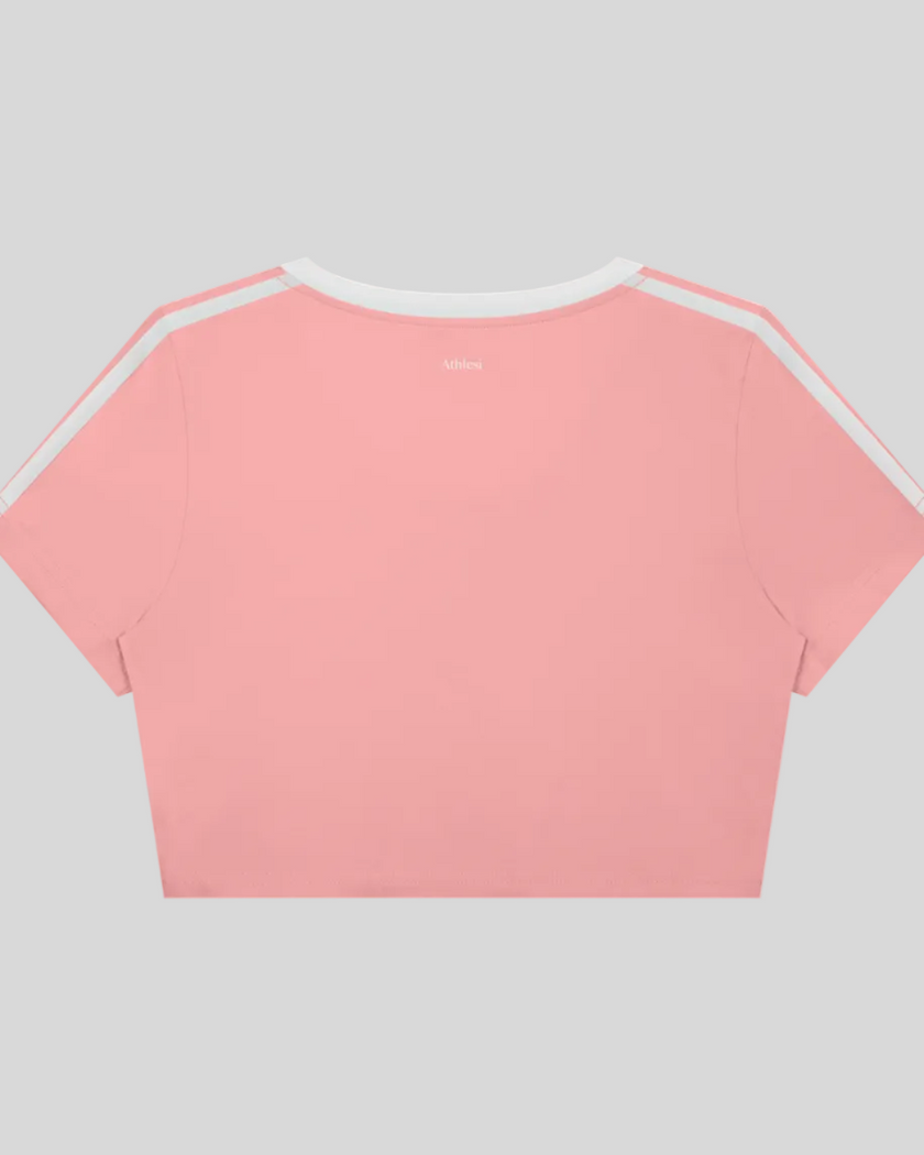 TrackLine Club Tee in Pink back view