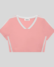 TrackLine Club Tee in Pink front view