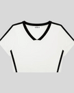 TrackLine Club Tee in White front view