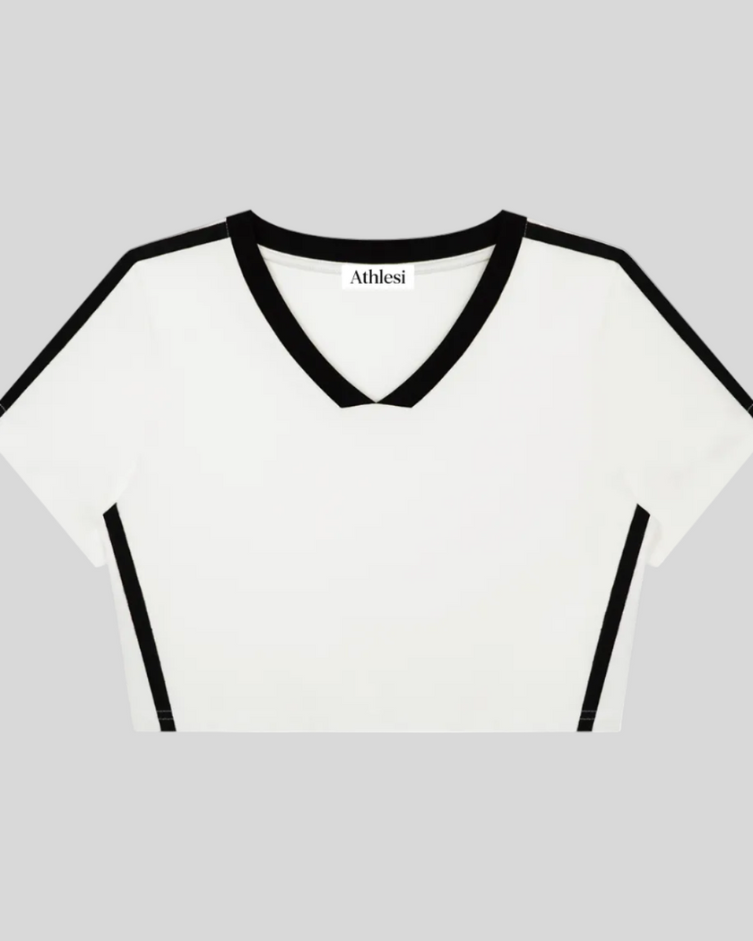 TrackLine Club Tee in White front view
