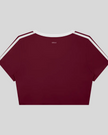 TrackLine Club Tee in Wine Red back view