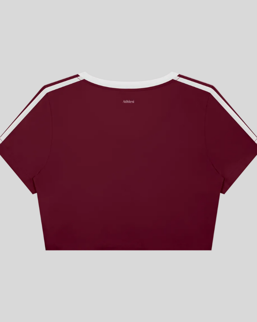 TrackLine Club Tee in Wine Red back view