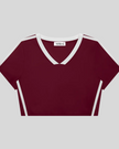 TrackLine Club Tee in Wine Red front view