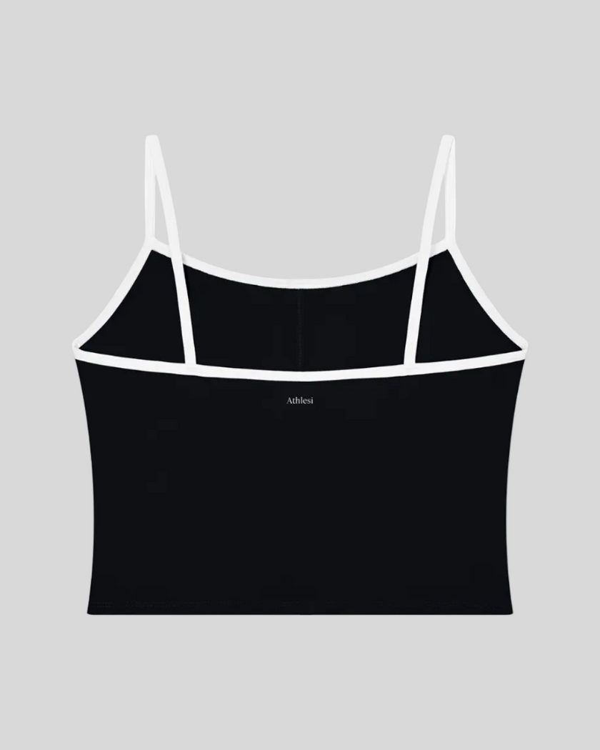 TrackLine Color Block Tank in black and white back view