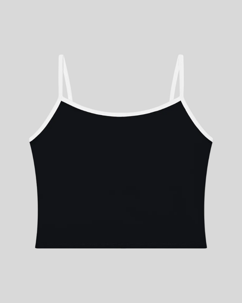 TrackLine Color Block Tank in black and white front view