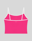 TrackLine Color Block Tank in pink and white back view