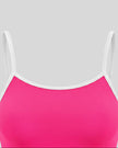 Front neckline and color block detail of the TrackLine Color Block Tank