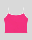 TrackLine Color Block Tank in pink and white front view